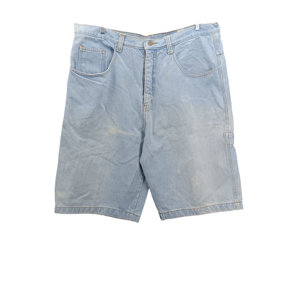 Boss USA Denim Carpenter Shorts Mens 42 Light Wash Work‎ Utility Cotton Baggy